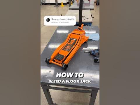 Here’s how to properly bleed a floor jack from #HarborFreight. #