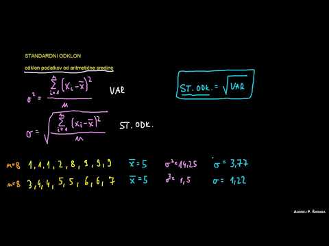 Video: Kako Izračunati Standardni Odklon