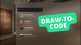 Draw To Code. Contacts App For Apple Vision Pro.