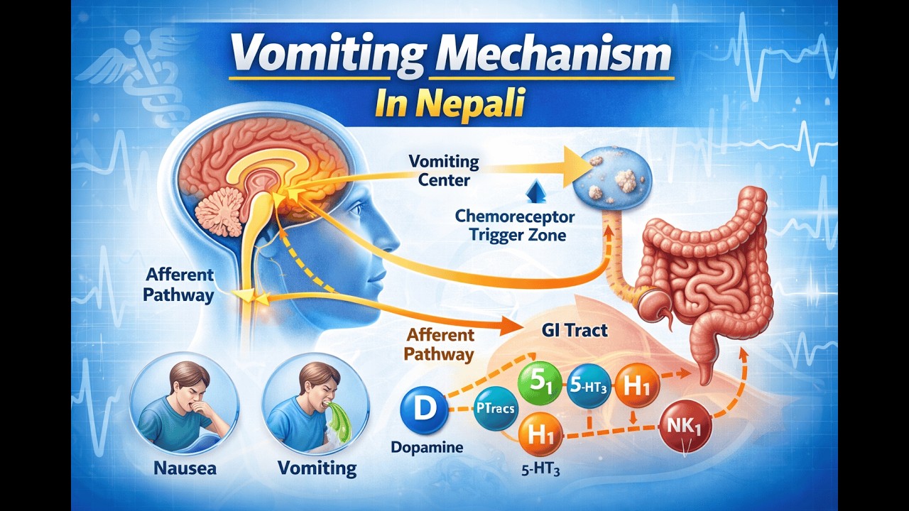 Pathophysiology of Vomiting Explained in Nepali | Mechanism, Centers & Clinical Points | Med Student