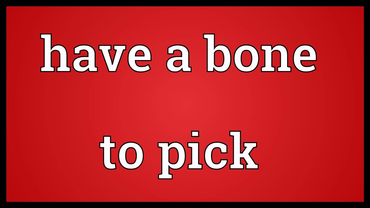 Have a bone to pick Meaning