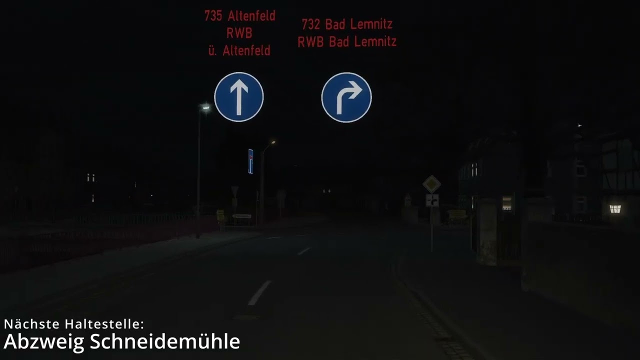 Planlos durch die Ortschaft | Thüringer Wald | 735 Lichtentanne ZOB-Altenfeld | #omsi2