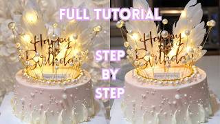 Feather Lighting Cake Design Feather And Fresh Flowers Cake With Butterfly Decorating Ideas