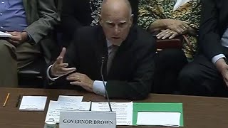 Jerry Brown speaks to Congress on cars and climate change
