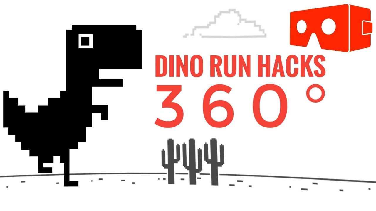 360 DINO RUN VR 🟢 Google Chrome browser game Dinosaur HACKS