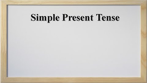 Tenses - Simple Present ( In Hindi and English)