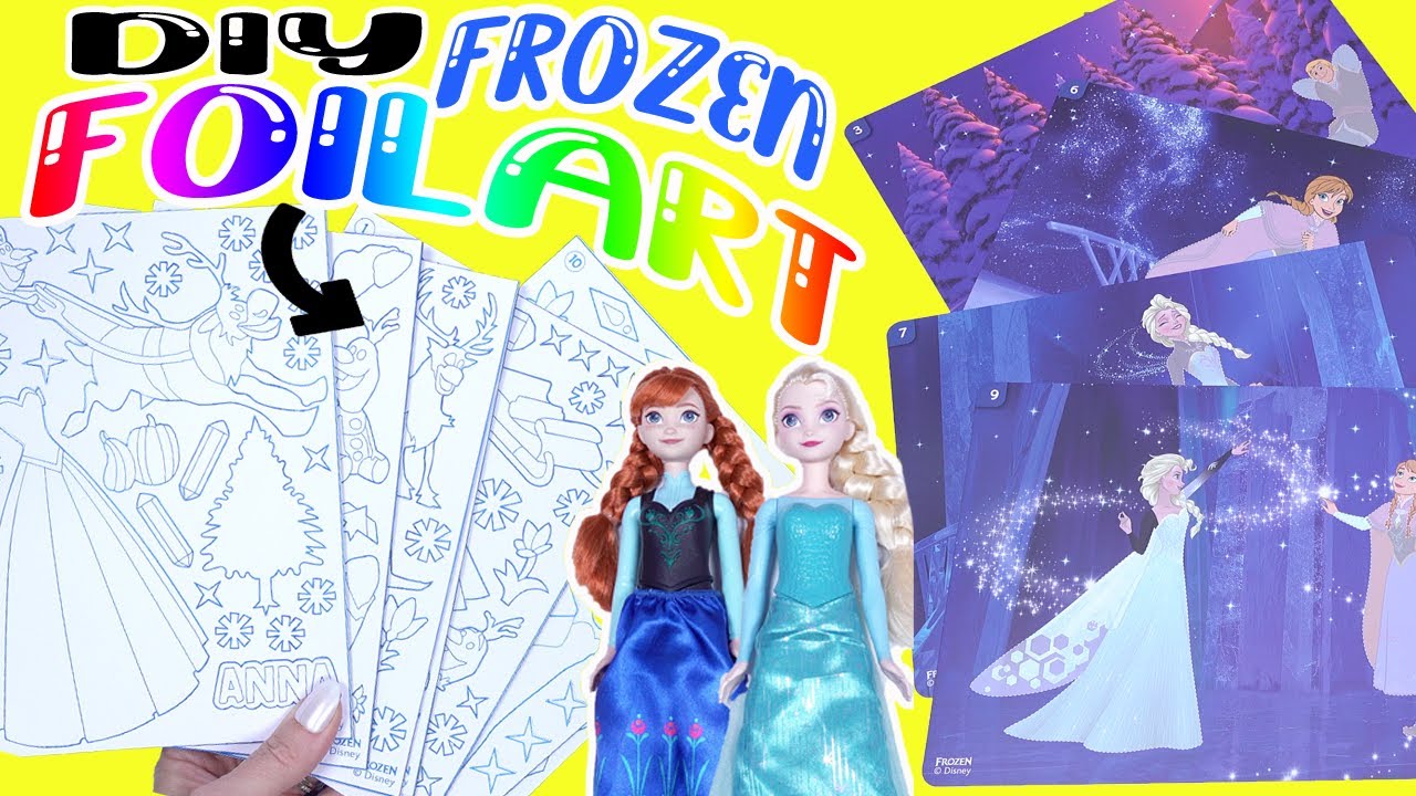 Disney Frozen DIY Foil Art Paper Doll Fashion Craft Activity Kit with Dolls