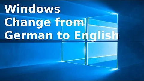 Windows change language from german to english or other