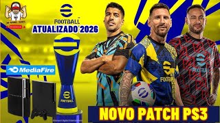 Novo Patch Efootball 2026 Ps3 Atualizado 2026 Playstation 3