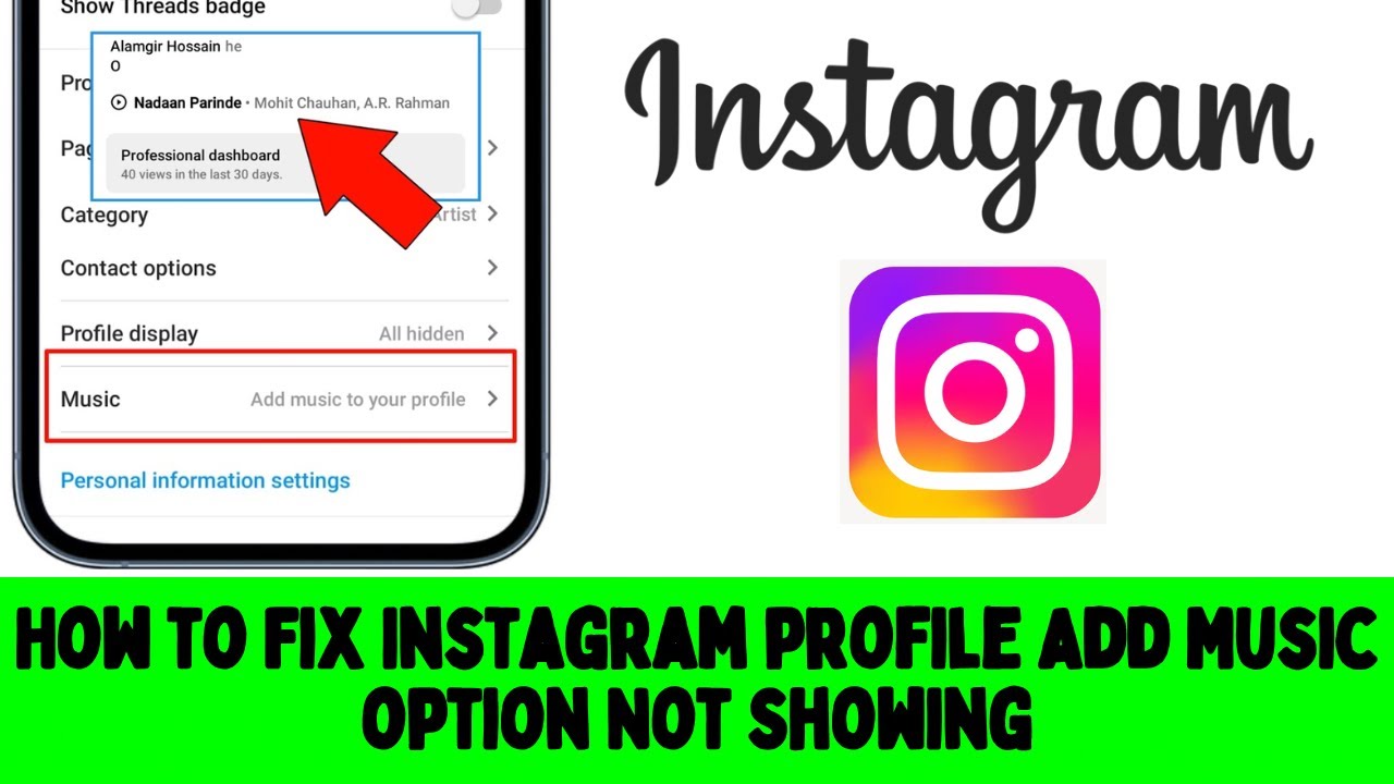 How to Fix Instagram profile Add Music option Not Showing 2026 (new)
