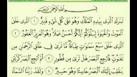 سورة الملك بصوت ماهر المعيقلي تنجيك من عذاب القبر .