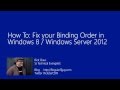 Changing NIC Binding order in Windows 8 and Windows Server 2012