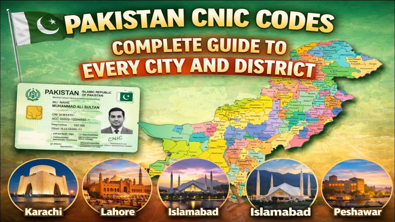 Pakistan CNIC Codes Complete Guide to Every City and District - YouTube