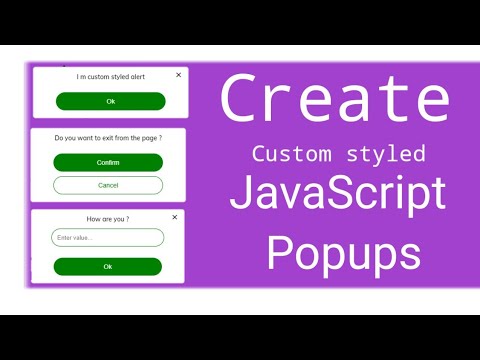 Custom styled JavaScript alert popups box | JavaScript tutorials | Web ...