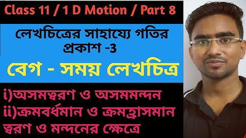 একমাত্রিক গতি । part 8 । বেগ - সময় লেখচিত্র - ii । অসমত্বরণ ও অসমমন্দন । Time Velocity Graph