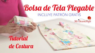 Tutorial Costura - Como hacer una Bolsa de Tela Plegable - Bolsa de la Compra - Foldable cloth bag