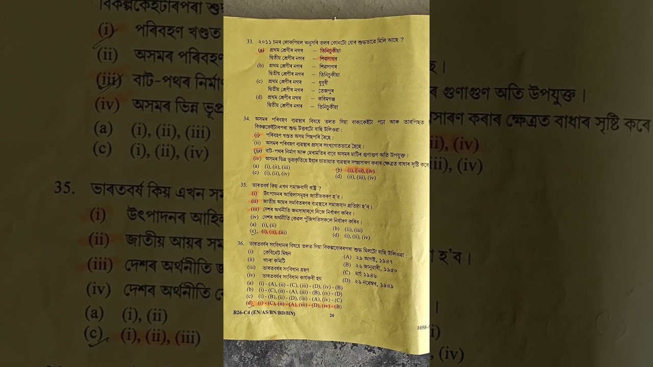 Hslc 2026 Social Science Paper Solved 