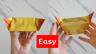 Origami Easy Gold ingot ✨ Folding Joss paper วิธีพับกระดาษเงินกระดาษทองไหว้เจ้า