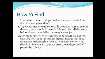 Complete Subjects and Predicates - LN 7/8 01.01