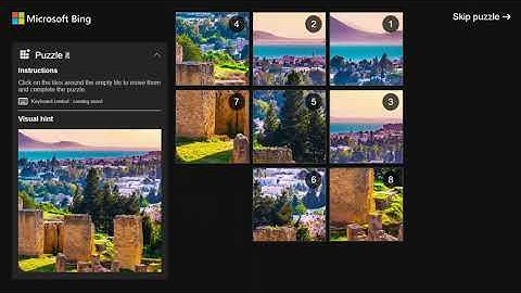 AI Solves Microsoft Bing Slide Puzzle  (ASMR)