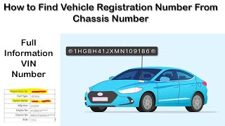 How to find vehicle registration number from chassis number | Vehicle details by chassis number 2024