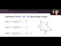 Special Right Triangles: Cosine, Sine, & Tangent