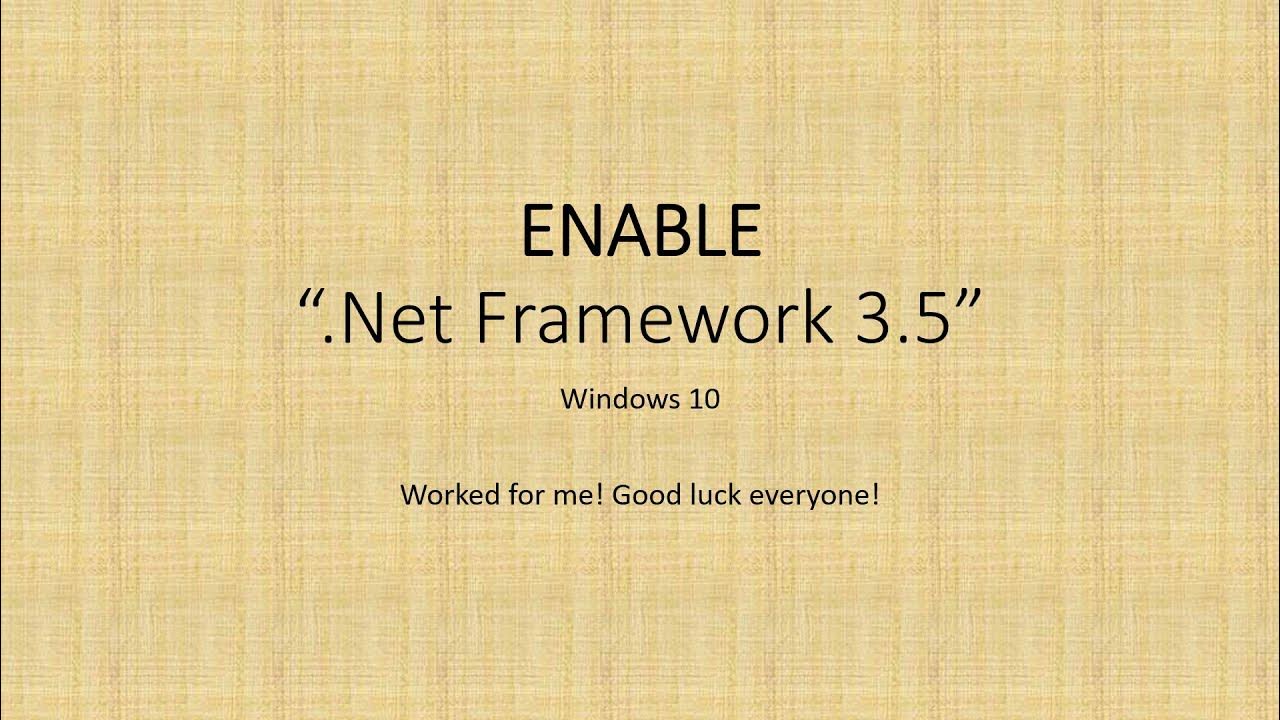 SAFE MODE ENABLE Framework 3.5 YouTube