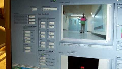 Robot Drive Tracking Vision Target, Labview Screen - Lionics 1230