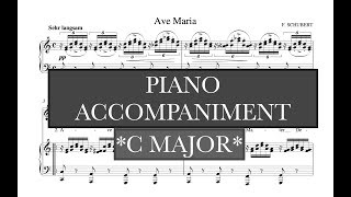 Ave Maria (Schubert) C Major Piano Accompaniment - Karaoke