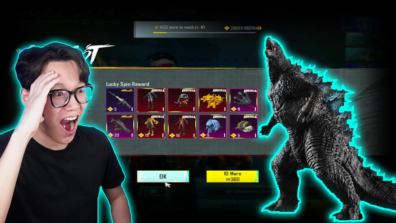 Дахиж танай UC азтай юу? гэж битгий асуугаарай.😂🤪| SPENDING 34,000UC for New Godzilla Spin