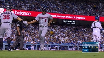MIN@LAD: Rosario opens scoring with an RBI double