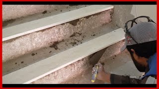 Few know this clever way to install marble stairs