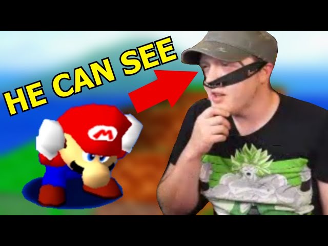 Obvious Cheater Fakes Blindfolded Super Mario 64 Speedrun class=