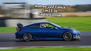 Toyota Celica 2zz-GE Rotrex does a 1m23s at Castle Combe without a diff for the last time