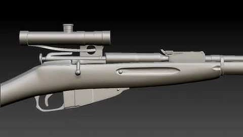 Mosin nagant M1891-30 Sniper Rifle 3D Model