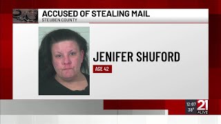 Steuben County woman arrested on mail theft, drug charges