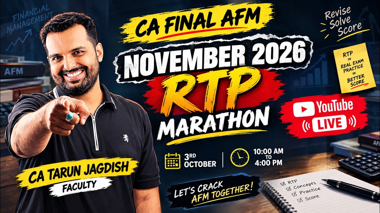 CA Nov 2026: Complete Revision Test Paper (RTP) Marathon | All Important Questions Covered!