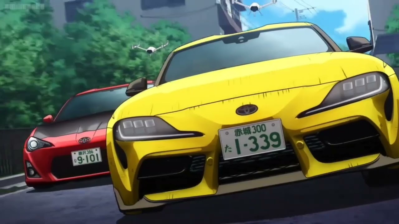 MF Ghost - Kanata overtakes Sena Moroboshi (with eurobeat added)