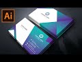 Business Card Design Using Gradient Color - Illustrator Tutorial