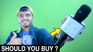 HINDI The Rs. 599 Q7 Bluetooth Karaoke Microphone Review + Unboxing ! The Ultimate Microphone !!