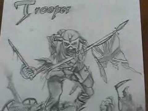 iron maiden the trooper drawing