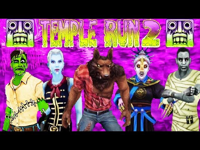 Temple Run 2 Spooky Summit Halloween Wolfman vs Franken Guy vs