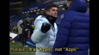 Pulisic teaches Tuchel how to say Azpilicueta