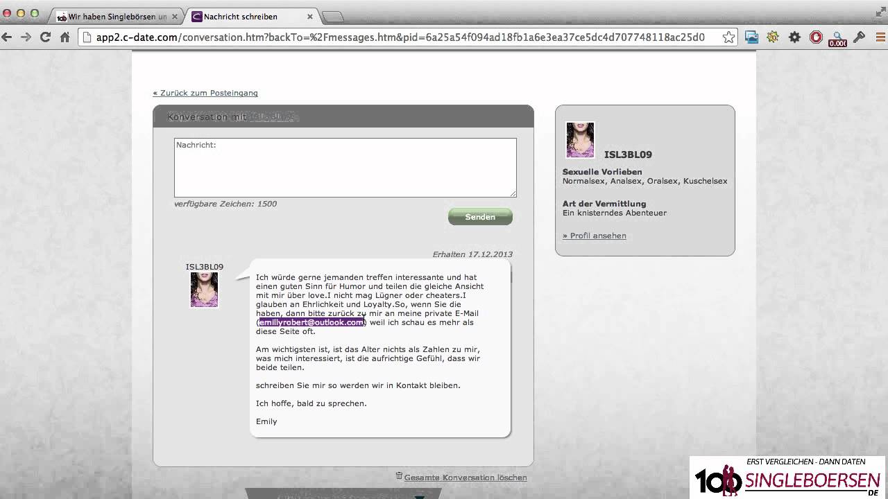 C Date und die Vermittlungschancen