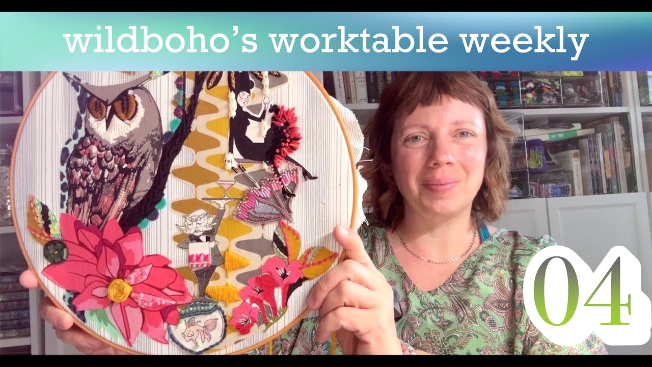 Еженедельный рабочий стол wildboho | 04 | Коллажный обруч Ghastlies и новые (для меня!) нитки