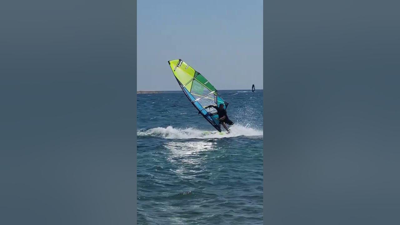 First session on my amazing PATRIK WINDSURFING QT Wave board & 4Wave