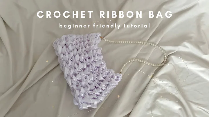 TRENDY CROCHET RIBBON BAG tutorial 🎀 aesthetic crochet bag / beginner friendly step by step tutorial
