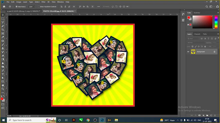 how to create photo collage in photoshop photo collage Heart shape Collage frames