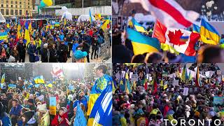 People gather around the world to show solidarity with UKRAINE