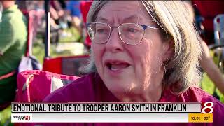 Emotional tribute in Franklin to fallen Indiana State Police Trooper Aaron Smith